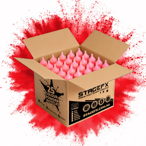Holi Colour Powder 25 x 500g Bottles Bulk Box - Rainbow Mix