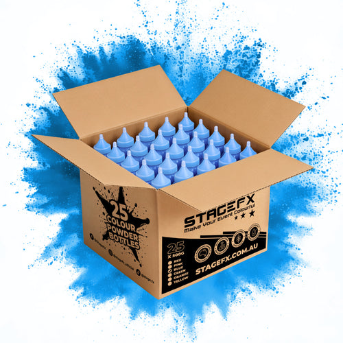 Holi Colour Powder 25 x 500g Bottles Bulk Box - Rainbow Mix