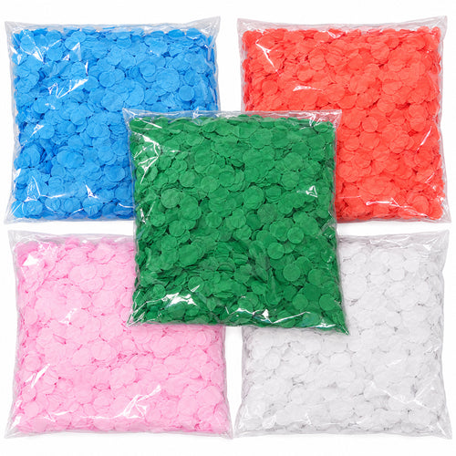 Tissue Circle Confetti 1kg (5 x 200gram Bags) - Choose from 11 Colours