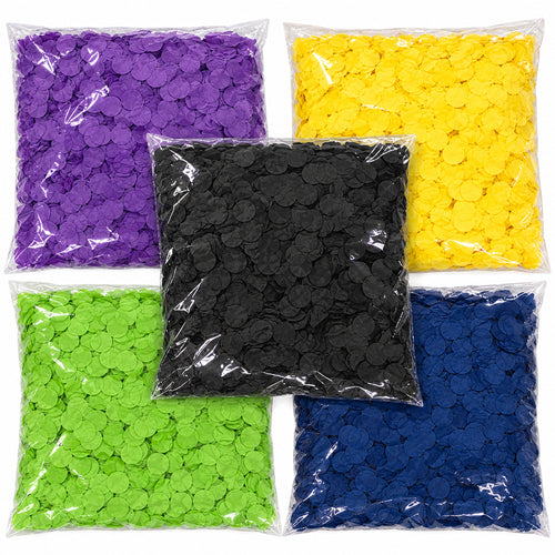 Tissue Circle Confetti 1kg (5 x 200gram Bags) - Choose from 11 Colours